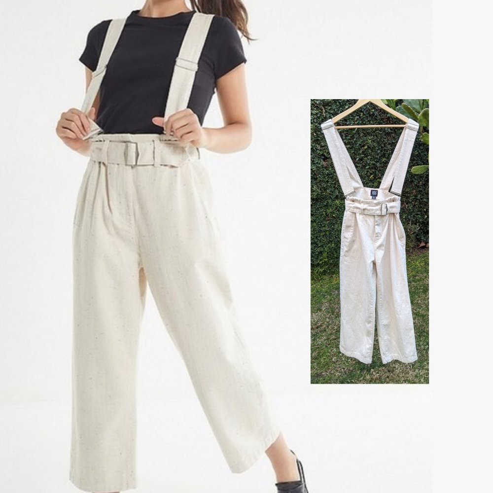 BDG Urban Outfitters Suspender Overall, Cream